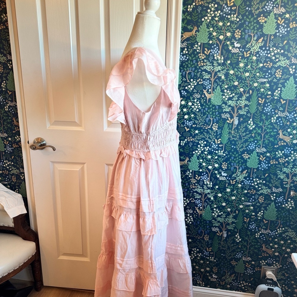 TCEC Light Pink Ruffled Midi Dress - Picture 5 of 9